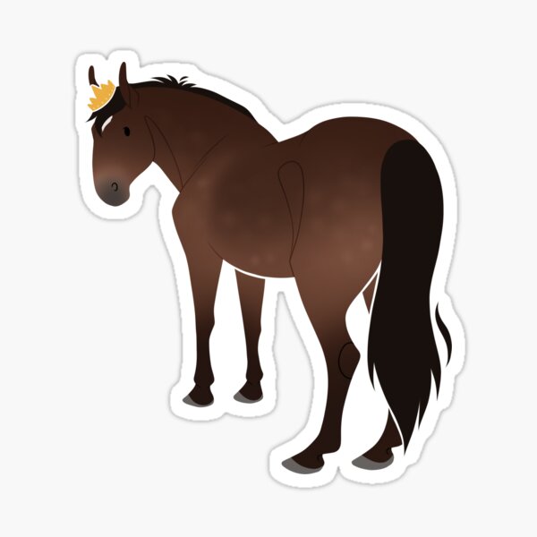 Aperçu de l'œuvre Cheval bai avec couronne créée et vendue par peyeqart.