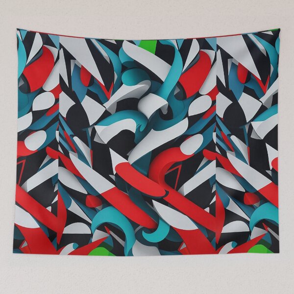 Item preview, 3d modern multicolor art painting with dissolved colors designed and sold by Carlos Gudino.