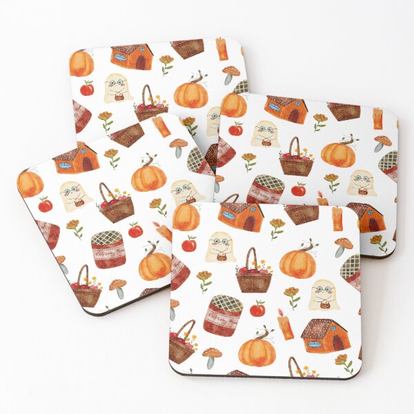 Item preview, Cozy fall pumpkins and apples designed and sold by pinkyfish1010.