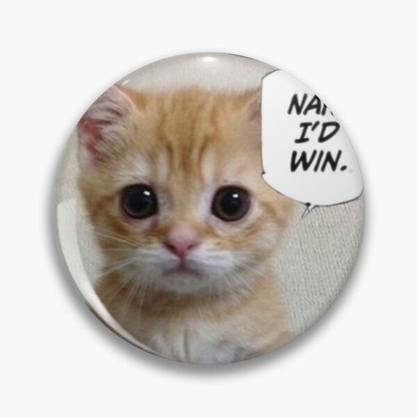 Item preview, El gato cat saying Nah I'd Win instead of Gojo designed and sold by laurenandtudor.