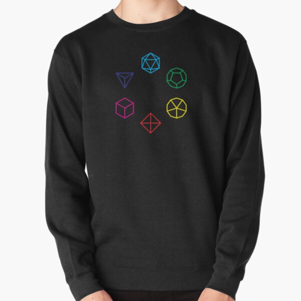 CMYK Rainbow Dice Geometry Pullover Sweatshirt