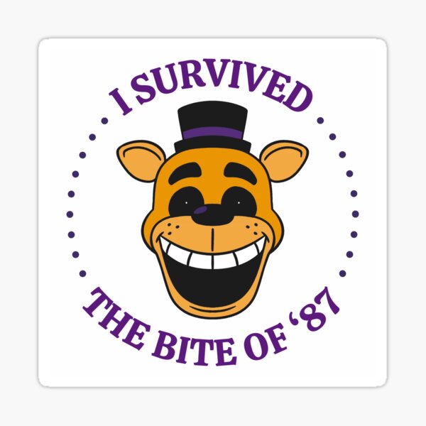 FNAF - Five Nights at Freddys - The Bite of 87 Sticker for Sale by  kukulgraphics