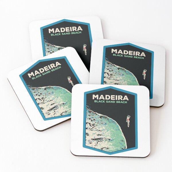 Item preview, Madeira's Black Sand Beach lady illustration, Portugal designed and sold by Lemomo-artworks.