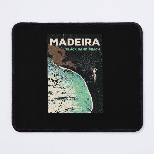 Item preview, Madeira's Black Sand Beach lady illustration, Portugal designed and sold by Lemomo-artworks.