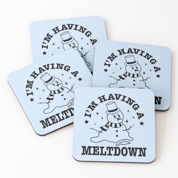 Item preview, I'm Having A Meltdown Cute Snowman Black Line designed and sold by ArtMeetsPizza.