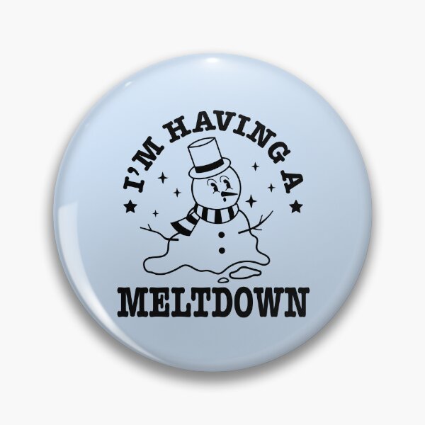 Item preview, I'm Having A Meltdown Cute Snowman Black Line designed and sold by ArtMeetsPizza.