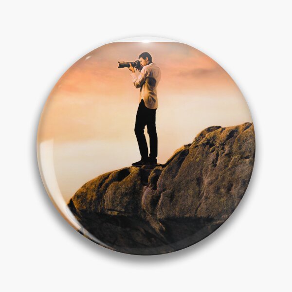 Item preview, Sunset photographer standing on a rock  designed and sold by wide26.