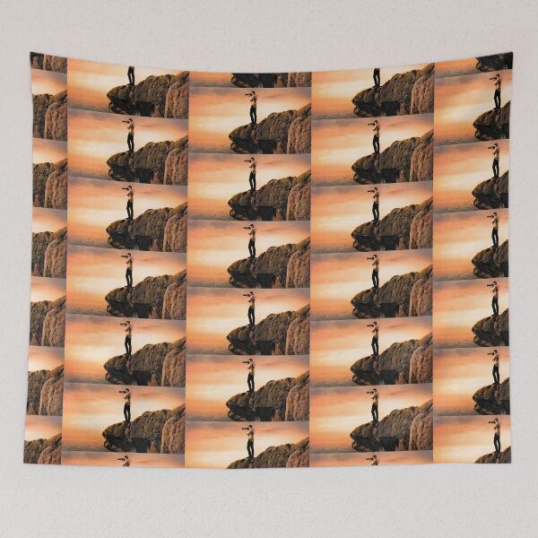 Item preview, Sunset photographer standing on a rock  designed and sold by wide26.