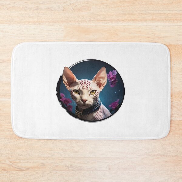 Item preview, A Sphynx Cat with Yellow Eyes and a Collar designed and sold by Robo-toons.