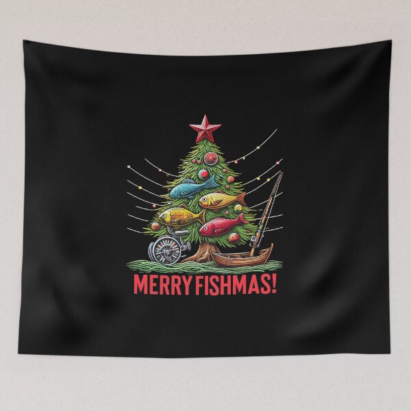 Item preview, Merry Fishmas Christmas Tree Fish Funny Fishing designed and sold by AquariumExp.