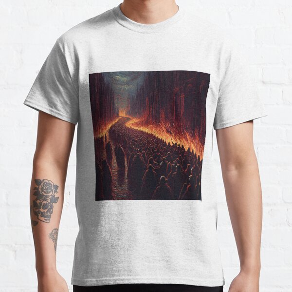 Vista previa del artículo con la obra «el infierno de Dante», diseñado y vendido por ClassicRetroism.