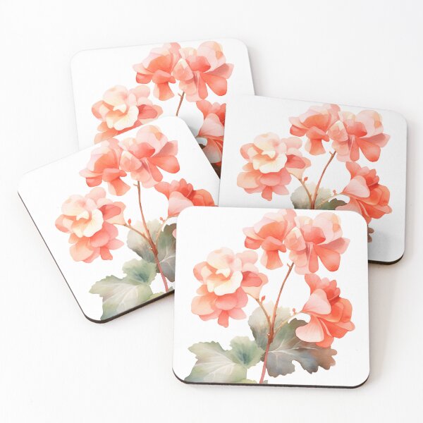 Item preview, Orange Begonia Flower Watercolor designed and sold by Bomba Visual.