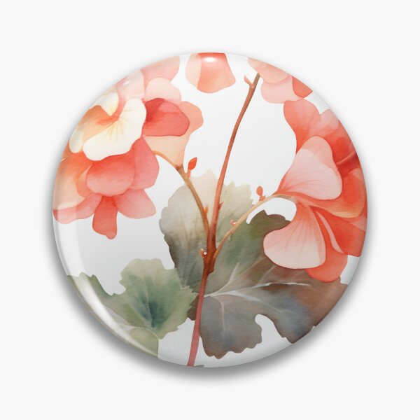 Item preview, Orange Begonia Flower Watercolor designed and sold by Bomba Visual.