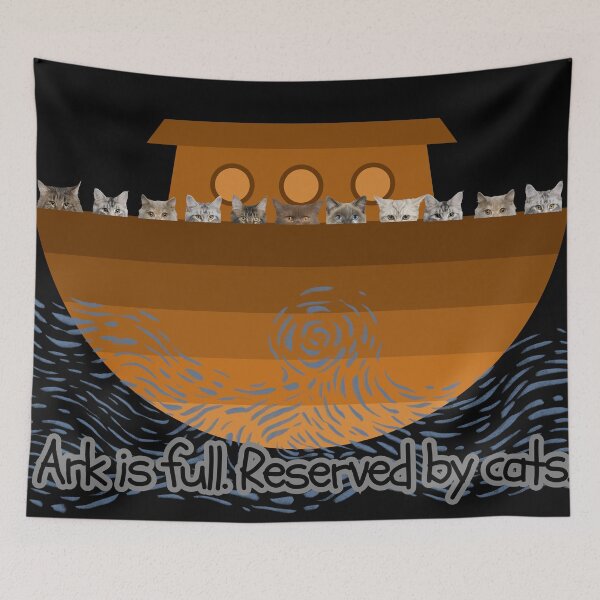 Item preview, Ark is full, reserved by cats, funny memes about Noah's Ark. designed and sold by attakorn.