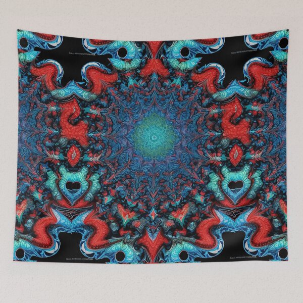 Item preview, Multicolor fractal mandala art modern painting 3d flowers To infinity designed and sold by Carlos Gudino.
