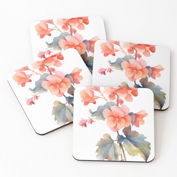 Item preview, Orange Begonia Flower Watercolor designed and sold by Bomba Visual.