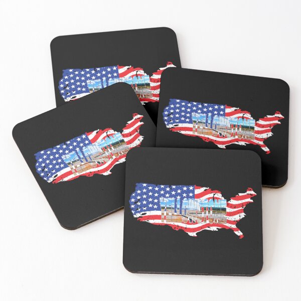 Item preview, YELLOWSTONE - Old Faithful Geyser - Wyoming USA Flag designed and sold by Adam Gormley.