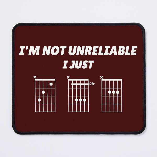 Item preview, I'm Not Unreliable, I Just CBA (guitar chords) designed and sold by guvnaguitars.