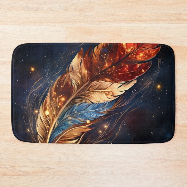 Item preview, Colorful cosmic feather art print designed and sold by dcrc.