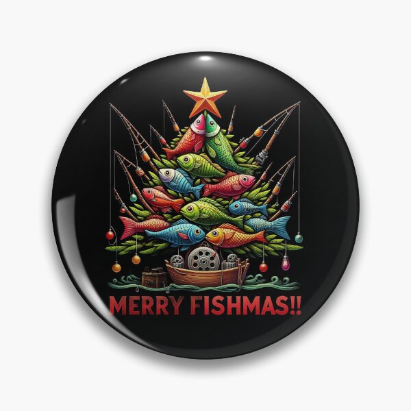 Item preview, Merry Fishmas Fish Funny Fishing Christmas Tree designed and sold by AquariumExp.