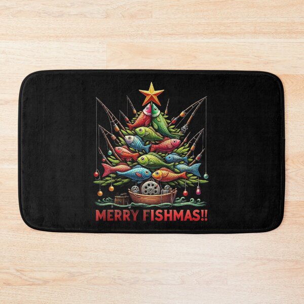 Item preview, Merry Fishmas Fish Funny Fishing Christmas Tree designed and sold by AquariumExp.