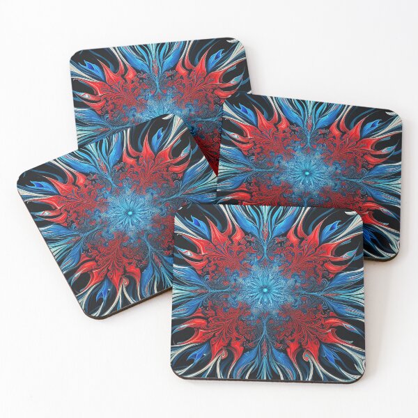 Item preview, Flower on fire fractal mandala art painting 3d flowers designed and sold by Carlos Gudino.