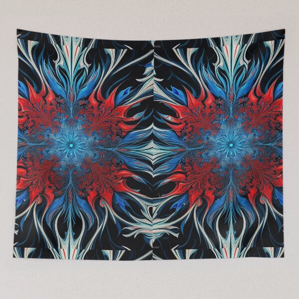 Item preview, Flower on fire fractal mandala art painting 3d flowers designed and sold by Carlos Gudino.