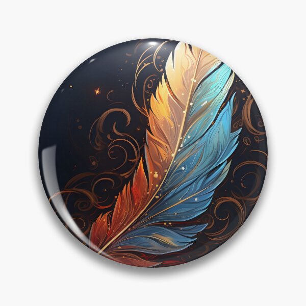Item preview, Colorful cosmic feather art print designed and sold by dcrc.