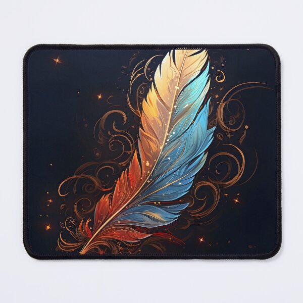Item preview, Colorful cosmic feather art print designed and sold by dcrc.