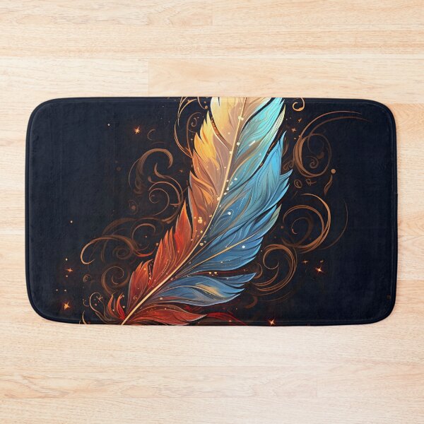 Item preview, Colorful cosmic feather art print designed and sold by dcrc.