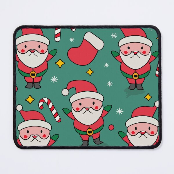 Item preview, Christmas colorful santa pattern designed and sold by tinytwist.