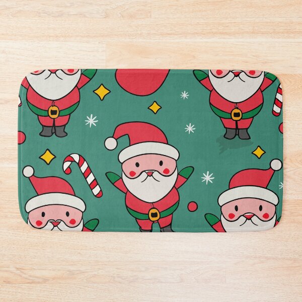 Item preview, Christmas colorful santa pattern designed and sold by tinytwist.