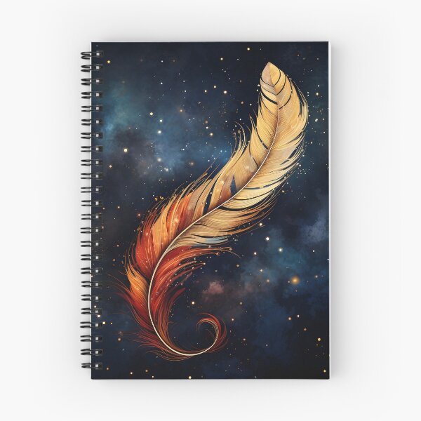 Item preview, colorful cosmic feather art print designed and sold by dcrc.