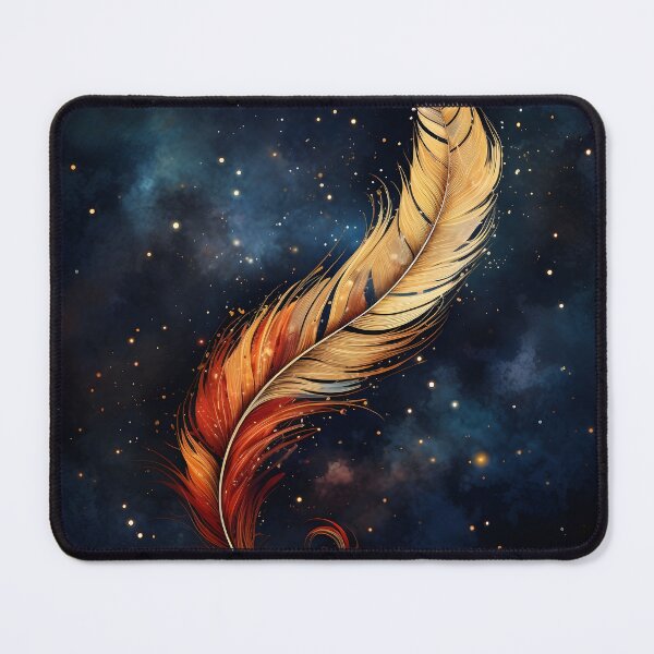 Item preview, colorful cosmic feather art print designed and sold by dcrc.