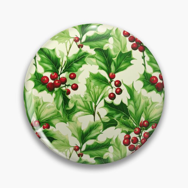 Item preview, Christmas Holly Leaves With Red Berries Xmas Pattern designed and sold by DEC02.