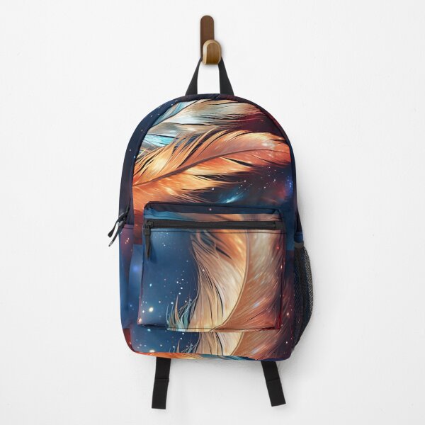 Item preview, colorful cosmic feather art print designed and sold by dcrc.
