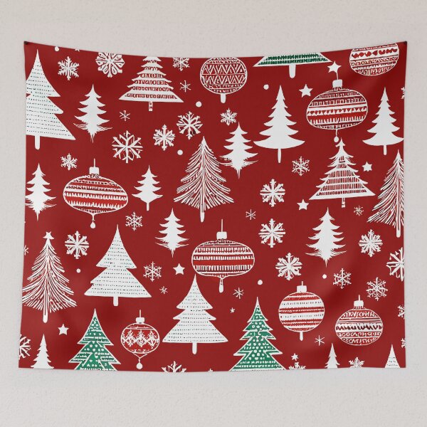 Item preview, Christmas colorful elements pattern designed and sold by tinytwist.