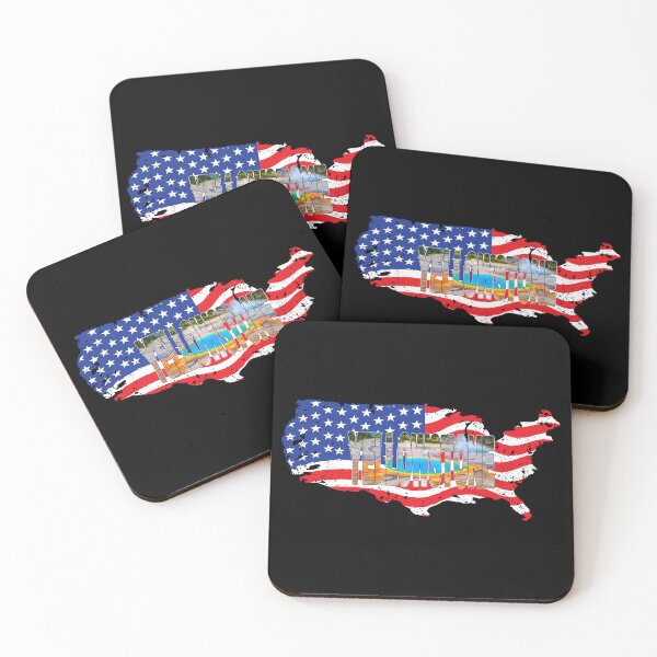 Item preview, YELLOWSTONE - Prismatic Spring - Wyoming USA Flag designed and sold by Adam Gormley.