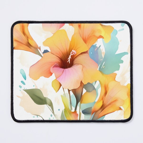 Artikelvorschau, Trompetenblumen-Aquarell entworfen und verkauft von Bomba Visual.