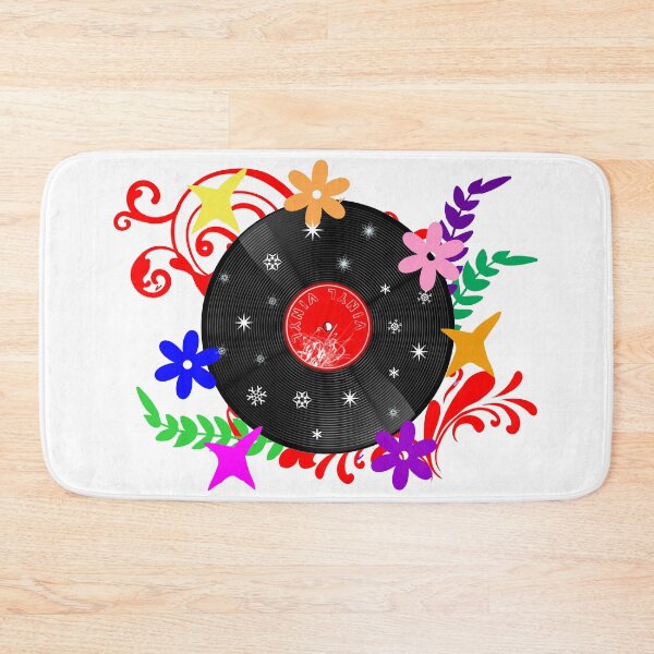Item preview, Vinyl record decorated with floral designs designed and sold by Mahilis.