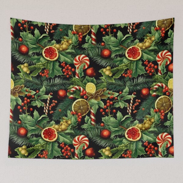 Item preview, Christmas Tree Branches With Fruit And Candy Canes designed and sold by DEC02.