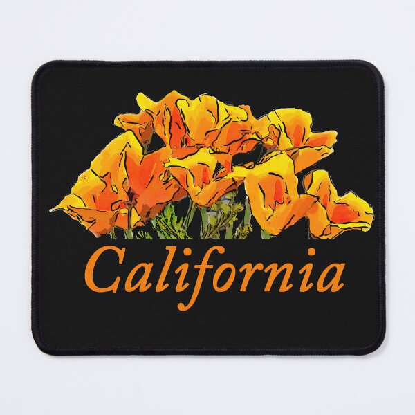 Item preview, Stylized California Poppies with "California" Text designed and sold by SusanEileenEvans.