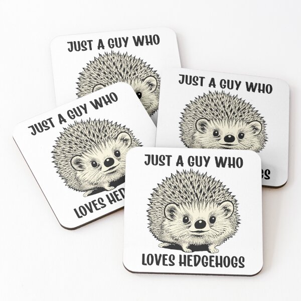 Item preview, Just A Guy Who Loves Hedgehogs Hand Drawn Hedgehog Graphic   designed and sold by Bad Kitty Designz.