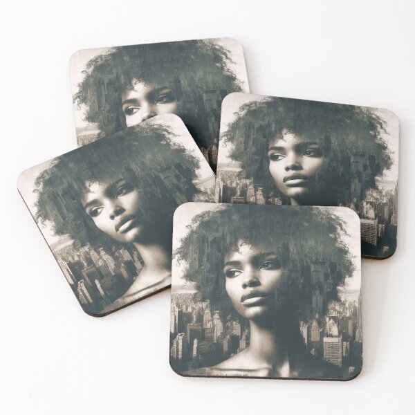 Item preview, Ebony Inspired Art - Black City Power Hair 02 designed and sold by MyEbonyYou.