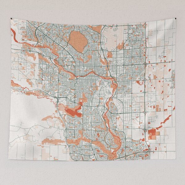 Item preview, Calgary City Map of Alberta, Canada  - Bohemian designed and sold by deMAP.