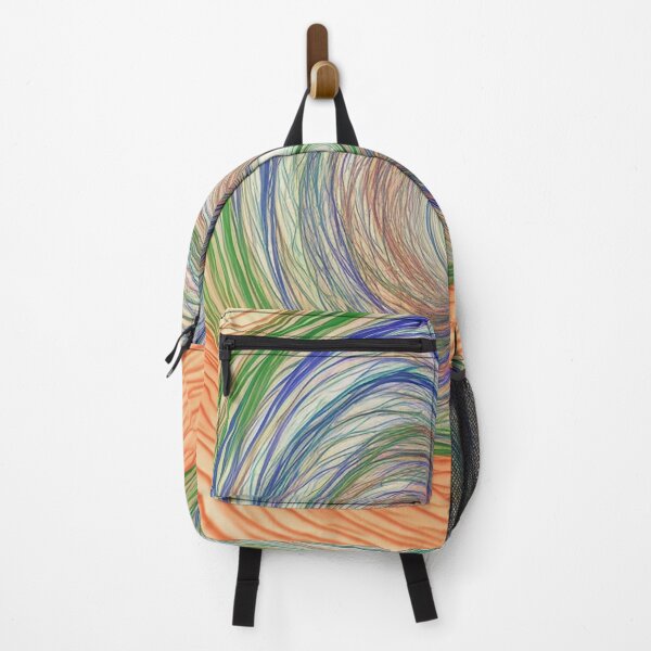 Item preview, multicolored stripes circular waves modern art street wear designed and sold by Carlos Gudino.
