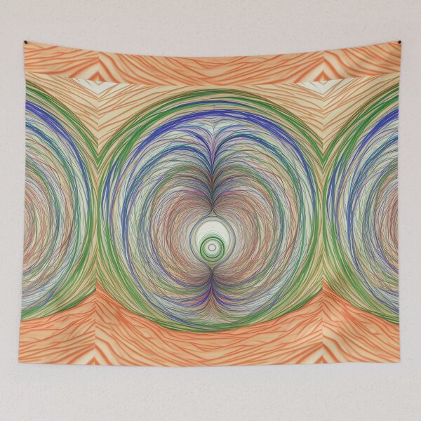Item preview, multicolored stripes circular waves modern art street wear designed and sold by Carlos Gudino.