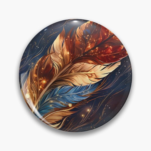 Item preview, Colorful cosmic feather art print designed and sold by dcrc.