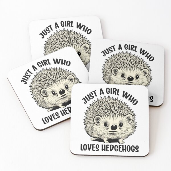 Item preview, Cute Hedgehog Saying Just A Girl Who Loves Hedgehogs  designed and sold by Bad Kitty Designz.