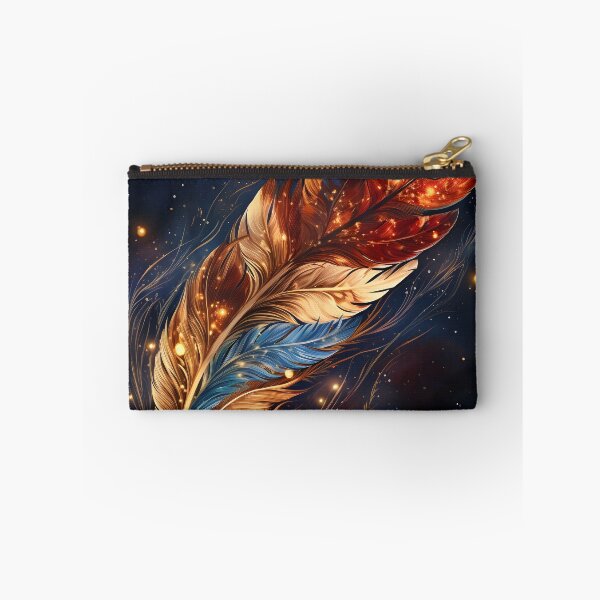Item preview, Colorful cosmic feather art print designed and sold by dcrc.